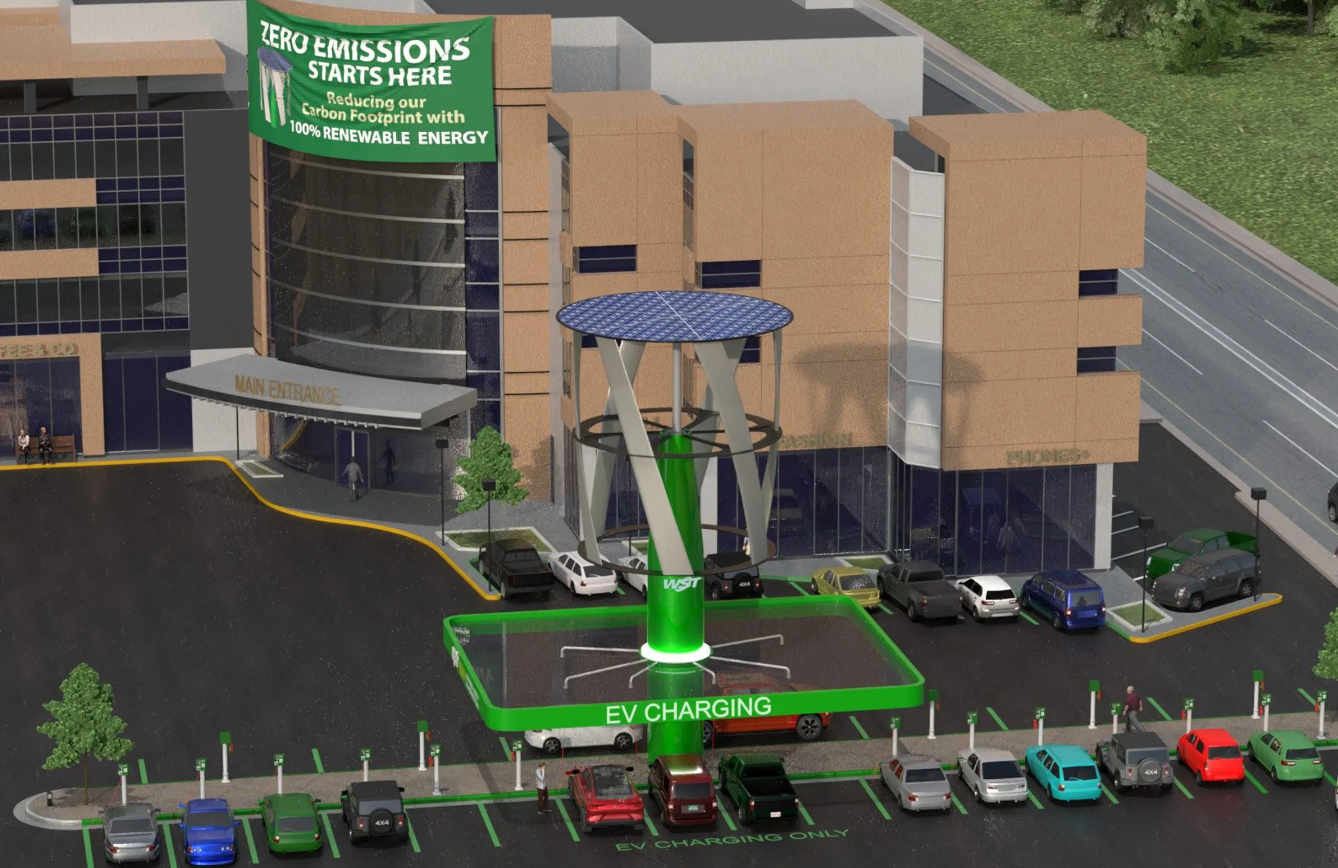 EV charging tower